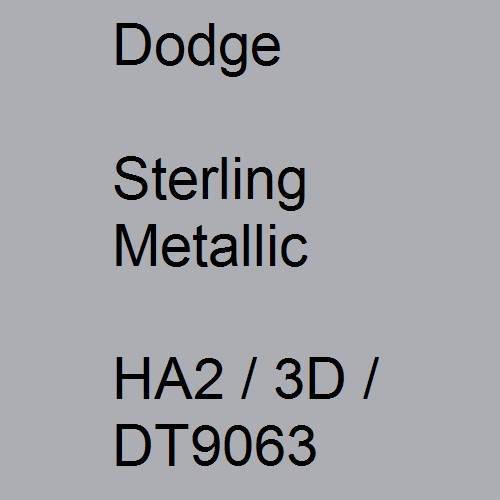 Dodge, Sterling Metallic, HA2 / 3D / DT9063.